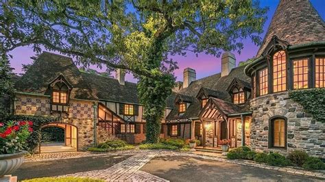 english tudor style mansion.